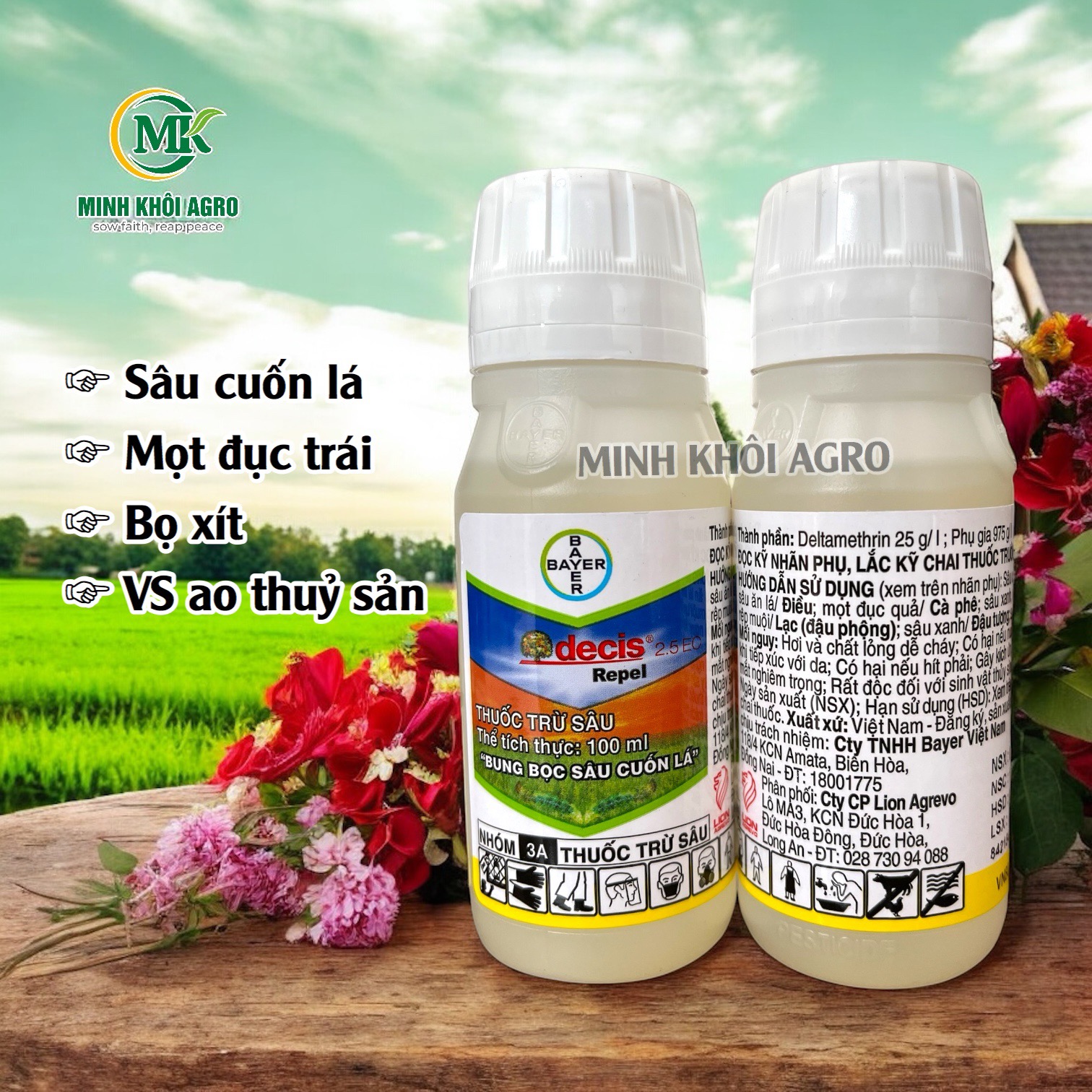 Thuốc trừ sâu Decis Repel 2.5EC - Chai 100ml